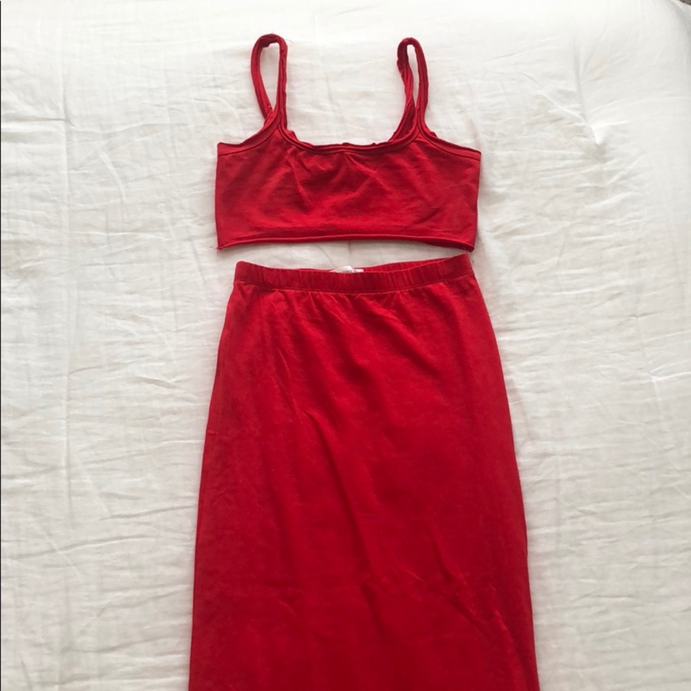 Inamorata by Emrata crop top and bodycon skirt set